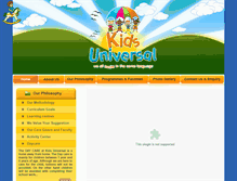 Tablet Screenshot of kidsuniversal.net